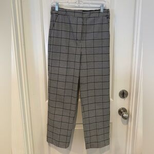 Black and White Express Editor Straight Super High Rise Plain Dress Pants